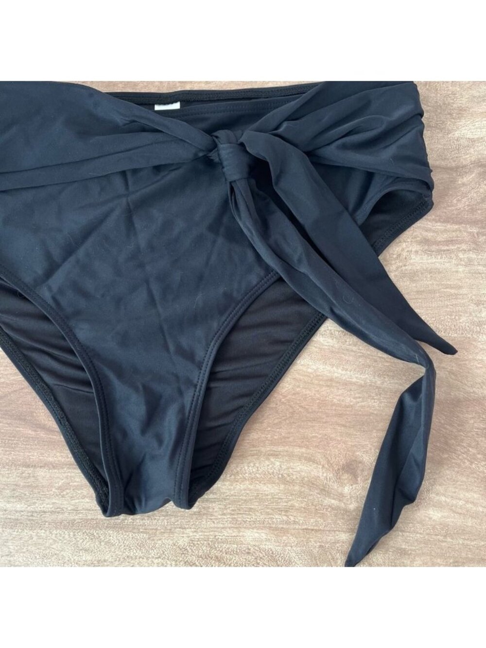 NWOT Black Bikini Bottom Tye Side swimsuit Bottom Only Size XL - Picture 3 of 5
